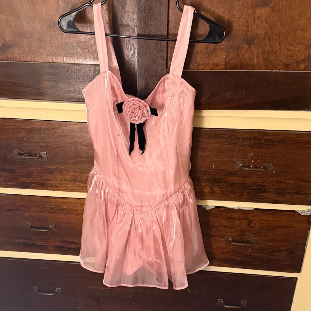 Avec Les Filles Pink Mini Dress